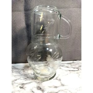 PRINCESS HERITAGE COLLECTION ~ BEDSIDE CARAFE ~ ETCHED FLORAL PATTERN (2594)